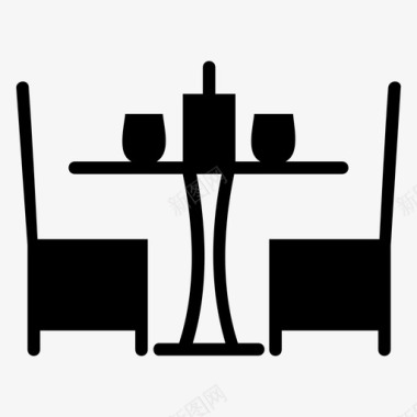 桌子椅子吃饭图标图标