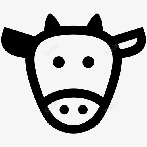 牛动物食草动物图标svg_新图网 https://ixintu.com 动物 哺乳动物 牛 牛奶 食草动物