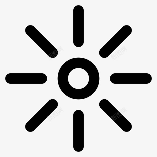 提亮调节亮度图标svg_新图网 https://ixintu.com 亮度 光线 提亮 调节 轮廓基本2 阳光