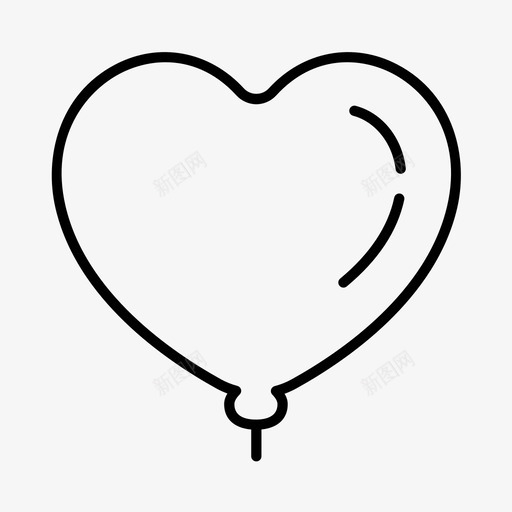 情人节气球装饰图标svg_新图网 https://ixintu.com 情人节 气球 浪漫 爱情 装饰