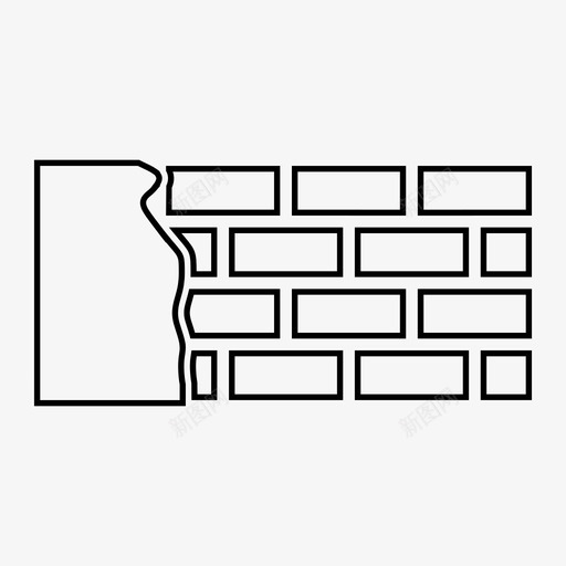 砖墙混凝土防御图标svg_新图网 https://ixintu.com 保存 保护 混凝土 砖墙 防御