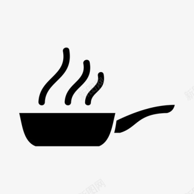 煎锅饭菜图标图标