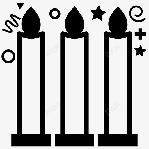 蜡烛火光图标svg_新图网 https://ixintu.com 光 夜 火 生日 睡眠 蜡烛