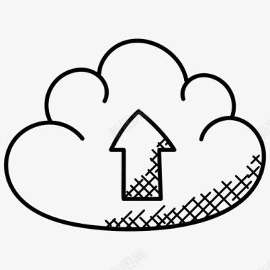 云上传云计算云存储图标图标