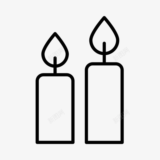 蜡烛装饰家居图标svg_新图网 https://ixintu.com 家居 家居用品 蜡烛 装饰 造型