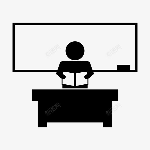 教室黑板讲座图标svg_新图网 https://ixintu.com 学习 学校 教室 教师 演示教学 讲座 黑板