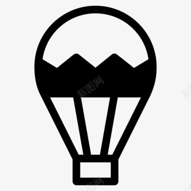 热气球飞机气球图标图标