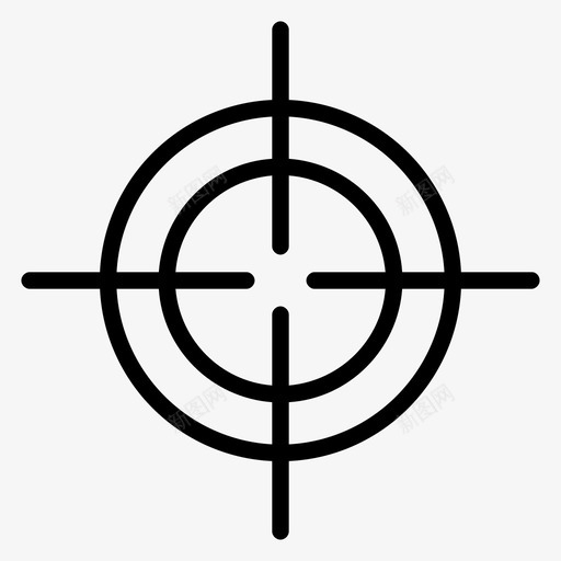 目标军队十字准星图标svg_新图网 https://ixintu.com 军队 十字准星 武装2 目标