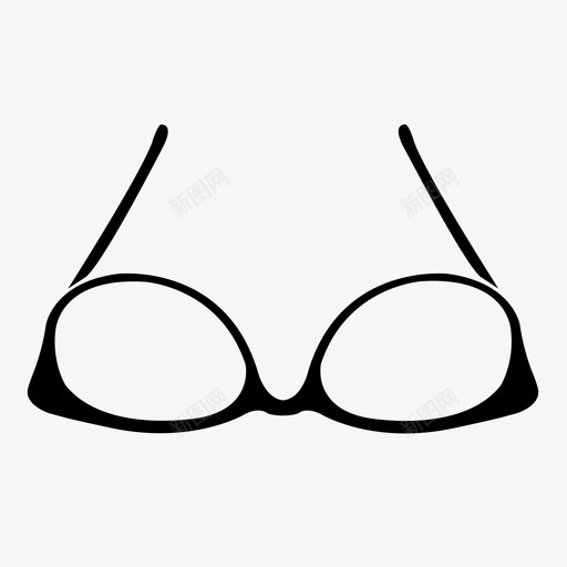 眼镜倒置图标svg_新图网 https://ixintu.com 倒置 眼镜