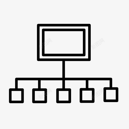 层次结构网络组织图标svg_新图网 https://ixintu.com 团队 层次结构 组织 结构 网络 网页设计线图标