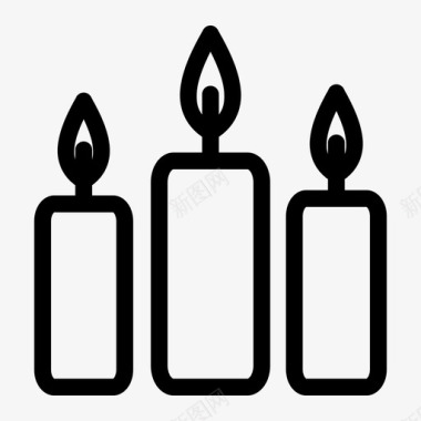蜡烛生日蜡烛圣诞蜡烛图标图标