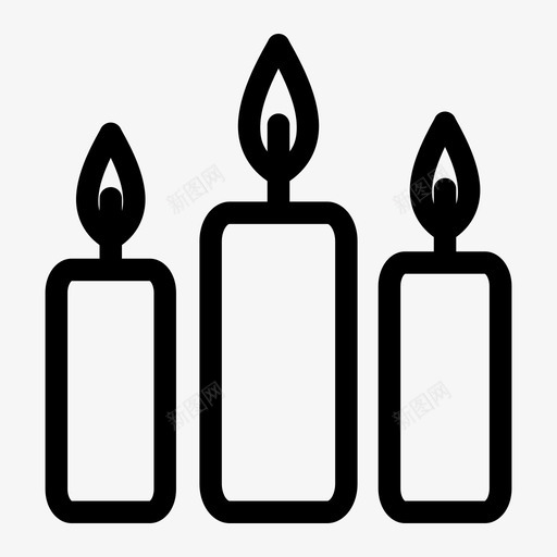 蜡烛生日蜡烛圣诞蜡烛图标svg_新图网 https://ixintu.com 光 圣诞蜡烛 火焰 生日蜡烛 蜡烛