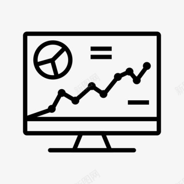 图表计算机报告图标图标