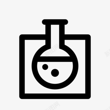 烧瓶容器化学实验室图标图标