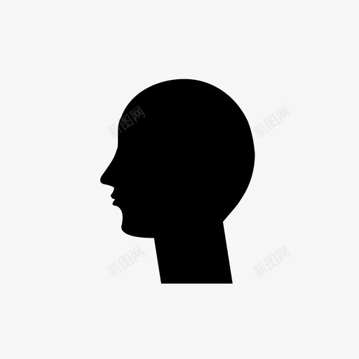 侧面头部人体图标svg_新图网 https://ixintu.com 人体 使用者 侧面 头部
