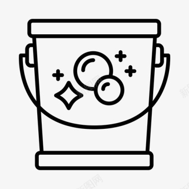 水桶清洁清洁用品图标图标