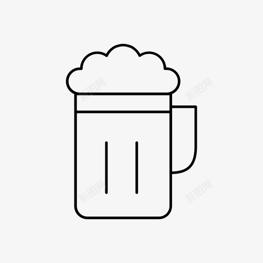 啤酒杯子饮料图标svg_新图网 https://ixintu.com 啤酒 杯子 食物 饮料