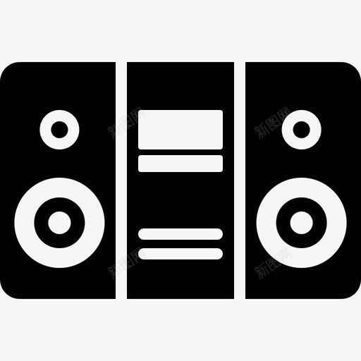 立体声设备音乐图标svg_新图网 https://ixintu.com 扬声器 播放器 立体声 设备 设备稳定响应 音乐