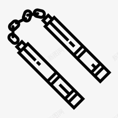 双节棍格斗武术图标图标