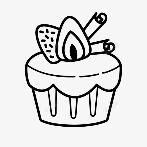 草莓和巧克力卷纸杯蛋糕甜点纸杯蛋糕图标svg_新图网 https://ixintu.com 甜点 纸杯蛋糕 草莓和巧克力卷纸杯蛋糕