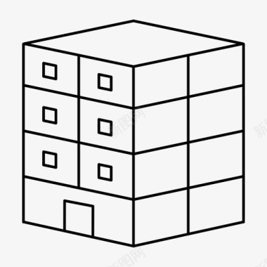 建筑大厦办公楼图标图标
