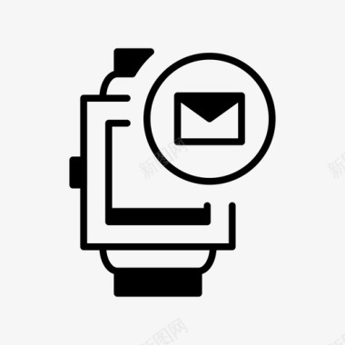 智能手表电子邮件技术图标图标