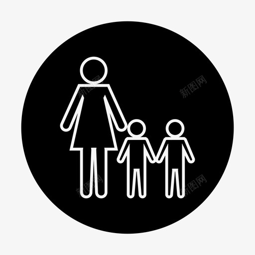 母亲孩子父母图标svg_新图网 https://ixintu.com 单身 孩子 家庭团圆 母亲 父母