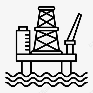 石油钻机能源工厂图标图标