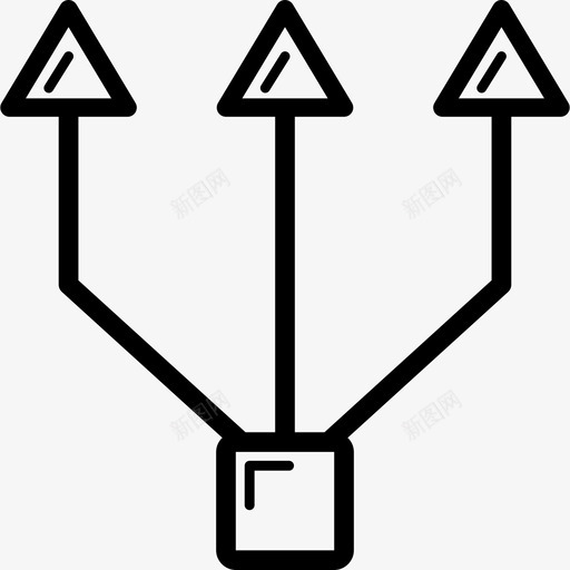 三叉戟箭头从正方形箭头通用图标箭头svg_新图网 https://ixintu.com 三叉戟箭头从正方形 箭头 通用图标箭头