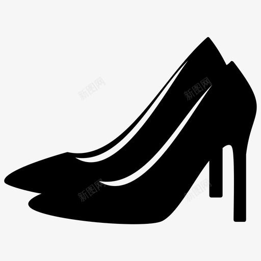 高跟鞋穿图标svg_新图网 https://ixintu.com 穿 高跟鞋