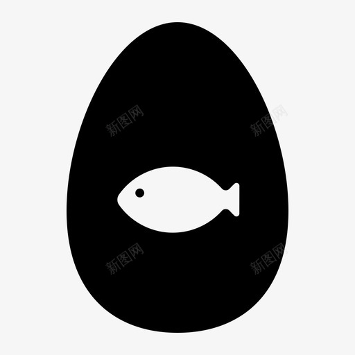 鱼蛋动物野生动物图标svg_新图网 https://ixintu.com 动物 动物圆饼 野生动物 鱼蛋