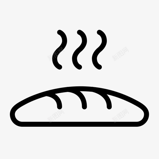 面包法式面包新鲜面包图标svg_新图网 https://ixintu.com 新鲜面包 法式面包 面包 食物脂肪