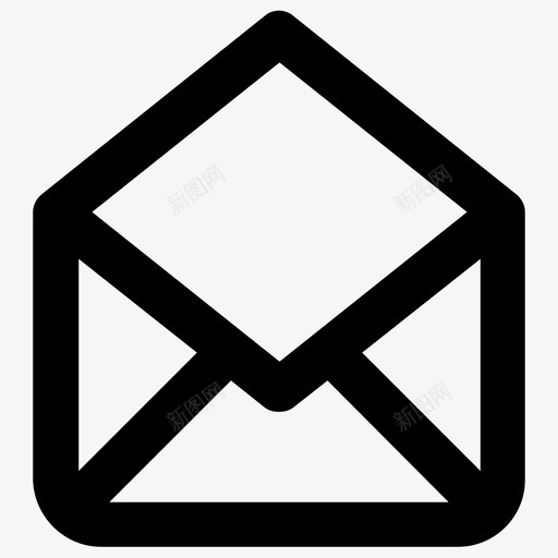 电子邮件开放式必需品系列图标svg_新图网 https://ixintu.com 开放式 必需品系列 电子邮件