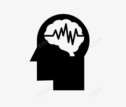 大脑活动思维大脑和思维过程图标svg_新图网 https://ixintu.com 大脑和思维过程 大脑活动 思维
