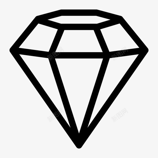 钻石克拉水晶图标svg_新图网 https://ixintu.com 克拉 宝石 水晶 钻石