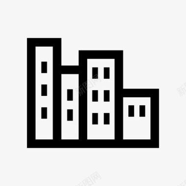 建筑城市生活图标图标