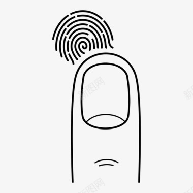 指纹识别指纹钥匙指纹锁图标图标