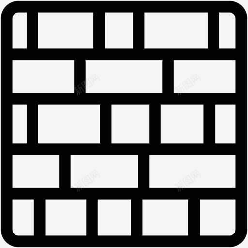 砖砌体图案图标svg_新图网 https://ixintu.com 图案 图案轮廓 瓷砖 砌体 砖