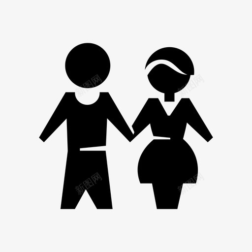 夫妻女男图标svg_新图网 https://ixintu.com 人 在一起 夫妻 女 女和其他化身 男