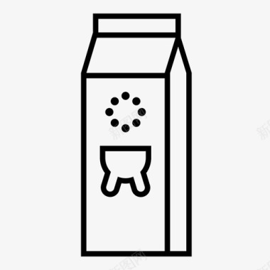 牛奶咖啡牛奶盒图标图标