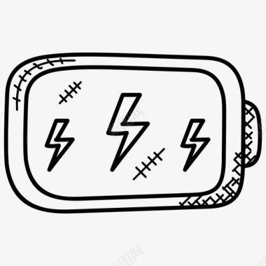 动力电池电池充电电力技术图标图标