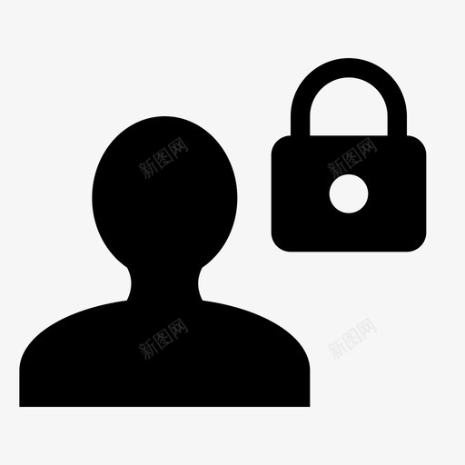 用户角色锁定权限图标svg_新图网 https://ixintu.com 权限 用户角色 私有 私有模式 锁定