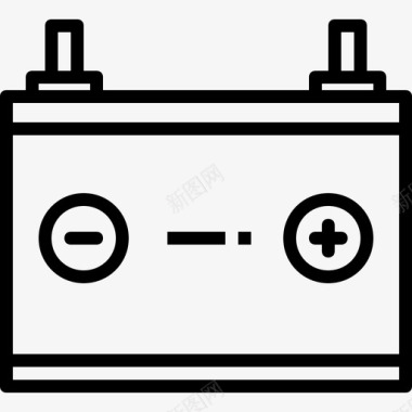 汽车电池蓄电池电图标图标
