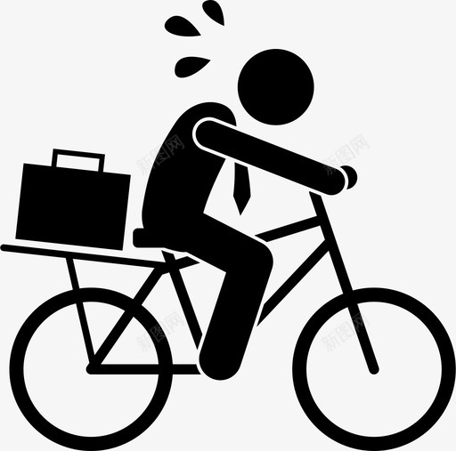 迟到骑自行车上班迟到上班骑自行车骑车图标svg_新图网 https://ixintu.com 匆忙 商人 失败的商人 迟到上班骑自行车 迟到骑自行车上班 骑车 骑马
