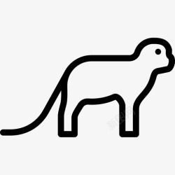 猴子轮廓猴子动物树栖图标高清图片