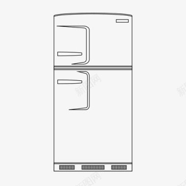 冰箱电器建筑图标图标