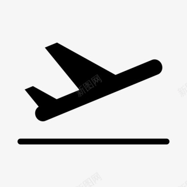 飞机起飞飞机机场图标图标