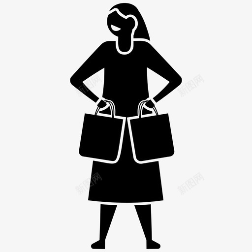 购物购买生活方式图标svg_新图网 https://ixintu.com 人物插图 生活方式 购买 购物 购物女孩 购物女性