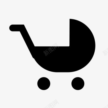 婴儿推车儿童可爱图标图标