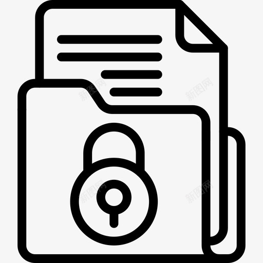 文件锁数据文件夹图标svg_新图网 https://ixintu.com 安全 数据 数据安全大纲 文件夹 文件锁